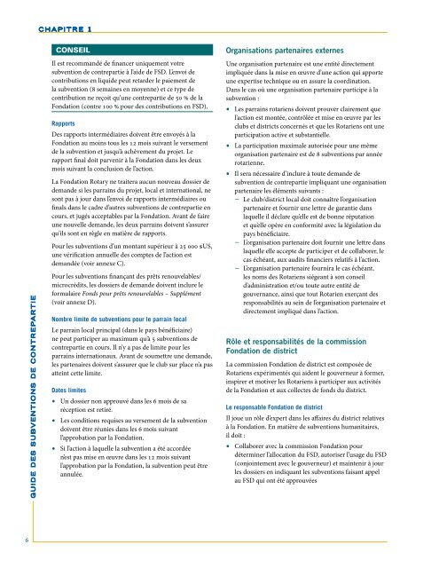 guide Les subventions de contrepartie - Rotary International