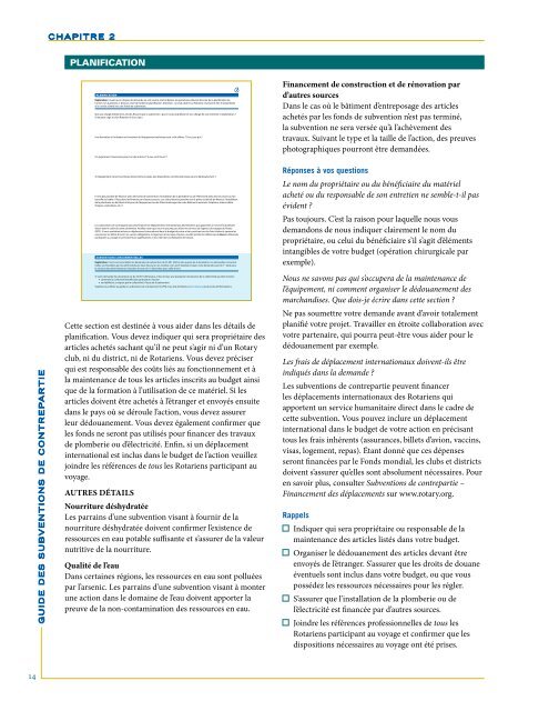 guide Les subventions de contrepartie - Rotary International