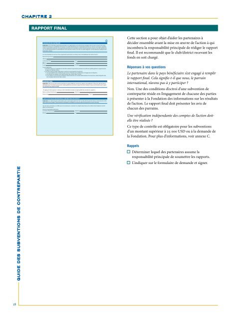 guide Les subventions de contrepartie - Rotary International