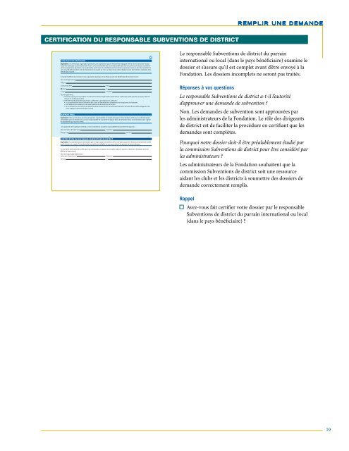 guide Les subventions de contrepartie - Rotary International