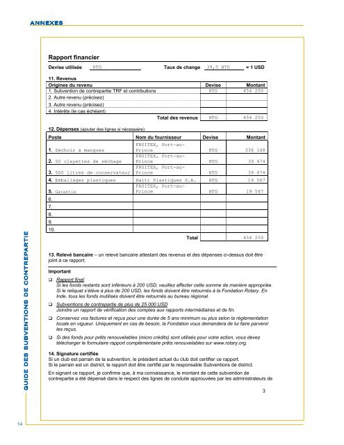 guide Les subventions de contrepartie - Rotary International