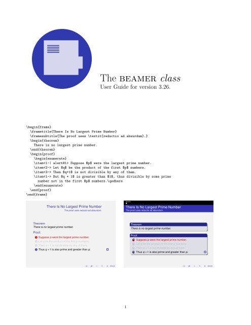 The beamer class - TeXdoc.net