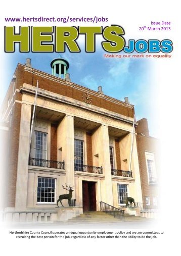 Herts Jobs Bulletin Issue Date 18.03.2013 - Hertfordshire County ...