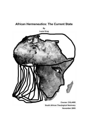 African Hermeneutics: The Current State - Theology In Africa