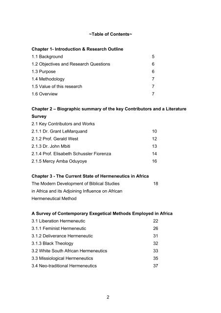 African Hermeneutics: The Current State - Theology In Africa