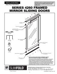 series 4260 framed mirror sliding doors - Dunbarton Corporation