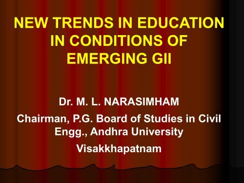 NEW TRENDS IN EDUCATION IN CONDITIONS OF EMERGING GII