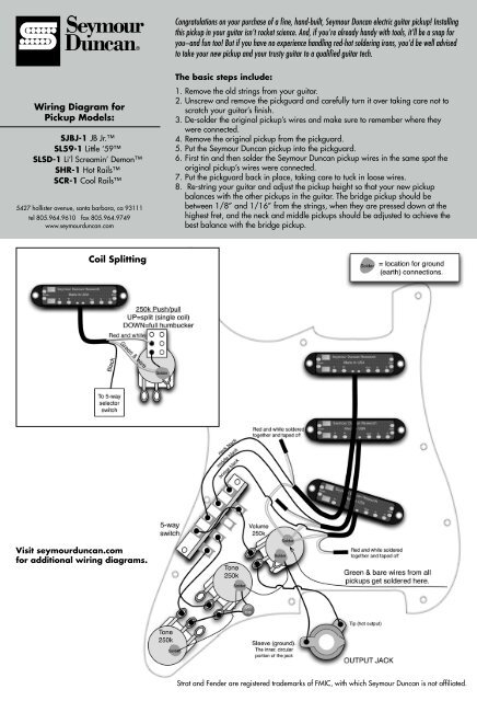 Wiring Instructions - Seymour Duncan