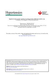 Impaired Renal Vascular Reactivity in ... - Hypertension