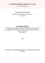 Dostoievski - Le Crocodile - Littérature russe