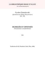 Dostoievski - Humilies et offenses - Littérature russe