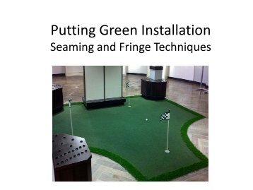 Putting Green Installation (Seaming) - EPS Turf