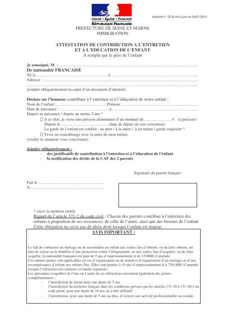 ATTESTATION PEF (n°32A et B).pdf - Préfecture de Seine et Marne