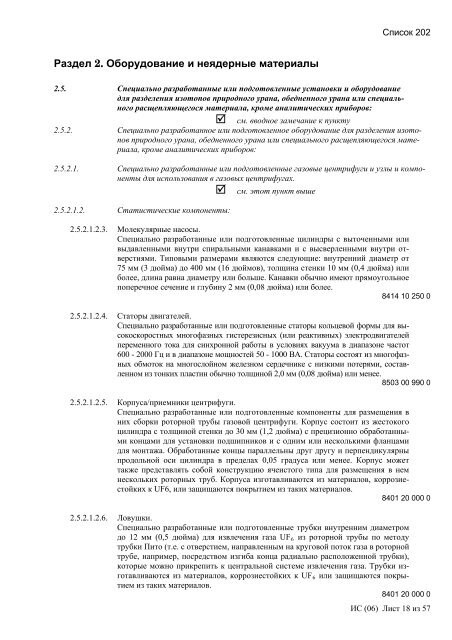 Сборник списков контролируемых товаров и технологий