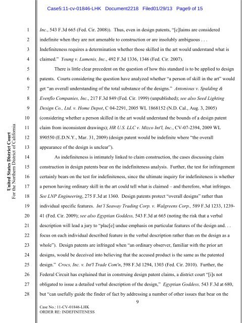 Order re: Indefiniteness (.pdf, 126 KB) - United States District Court ...