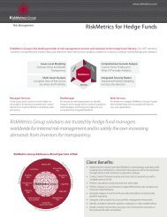 RiskMetrics for Hedge Funds - MSCI