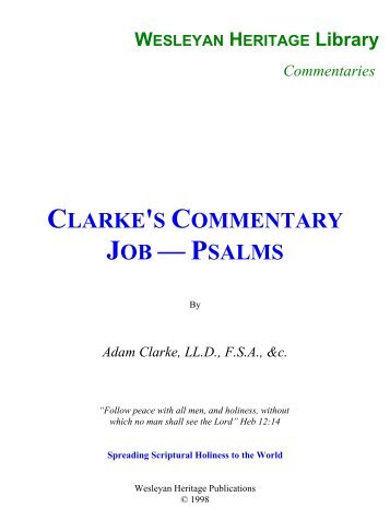Clarke's Commentary - Job - Psalms - Media Sabda Org
