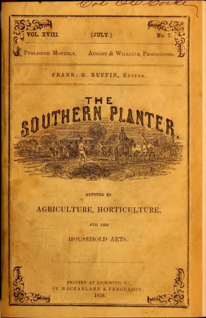 Southern planter : devoted to agriculture, horticulture, and the ...