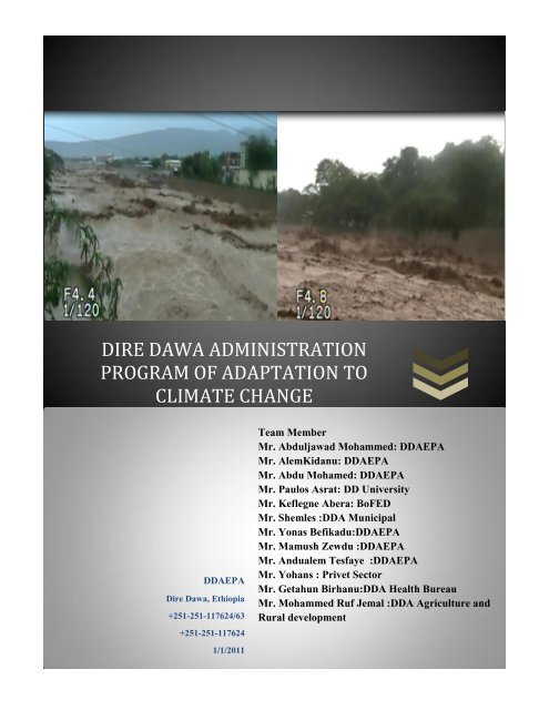 dire dawa administration program of adaptation to climate change
