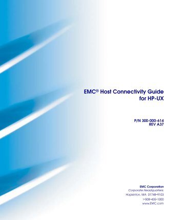 EMC Host Connectivity Guide for HP-UX - E-Lab Navigator - EMC