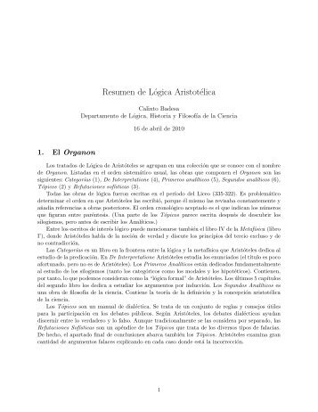LógicaAristotélica.pdf (Apuntes de Calixto Badesa) - IIIA - CSIC