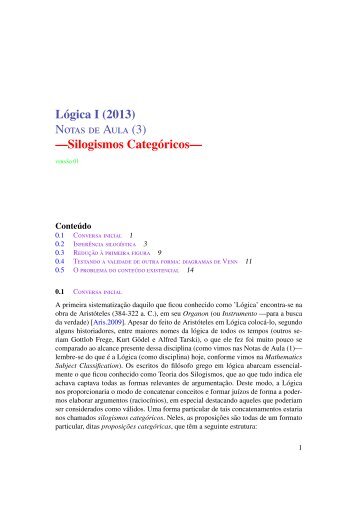 Silogismos Categ—ricos - CFH