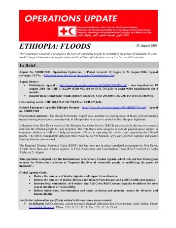 ETHIOPIA: FLOODS - International Federation of Red Cross and ...
