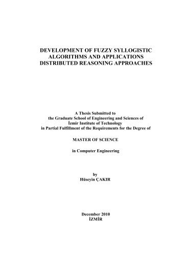 development of fuzzy syllogistic algorithms and applications ...