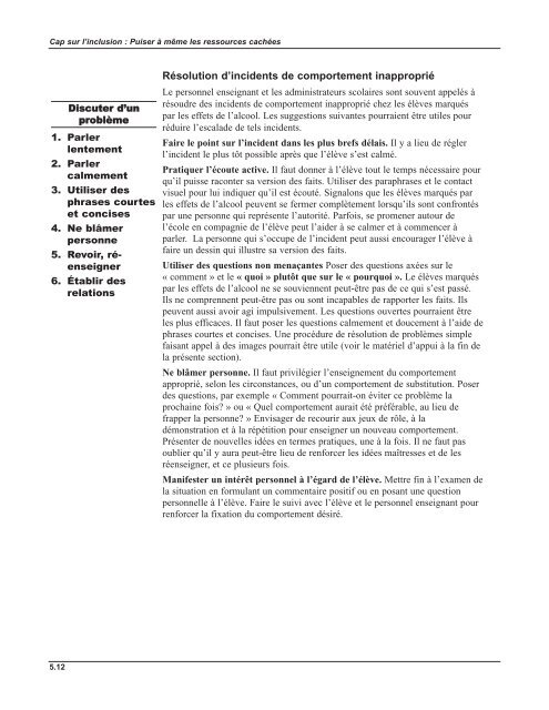 Stratégies de gestion du comportement en classe et