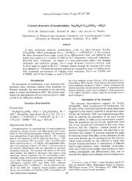 Crystal structure of kambaldaite, NazNis(COs)o(OH) - Mineralogical ...