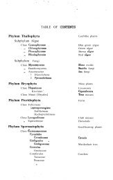 TABLE OF CONTENTS Phylum Thallophyta Phylum Bryophyta ...