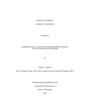 BOSTON UNIVERSITY SCHOOL OF THEOLOGY Dissertation ...