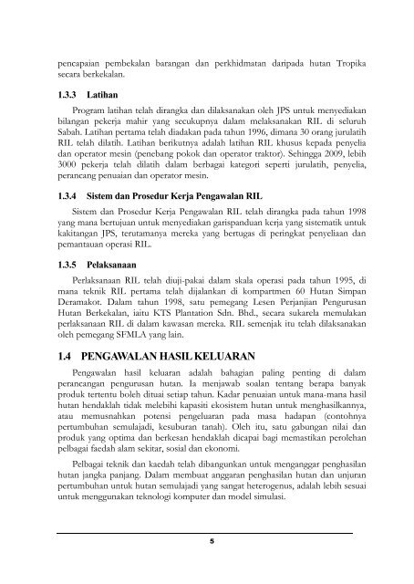 Buku Panduan Operasi RIL - Responsible Asia Forestry and Trade