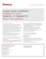 WHEN YOUR COMPANY CONNECTS WITH ... - Seneca College