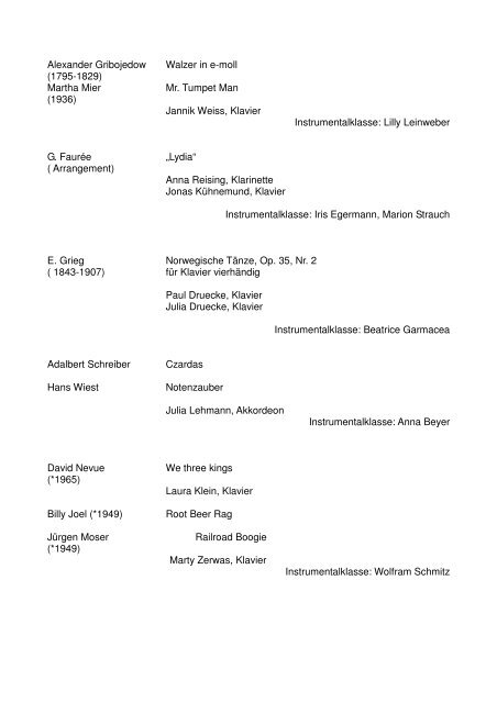 10.11.2012 um 16:00 Uhr Programm - Musikschule der Stadt Koblenz