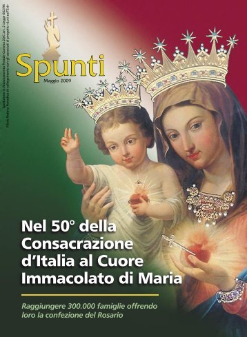 Nel 50° della Consacrazione d'Italia al Cuore Immacolato di Maria