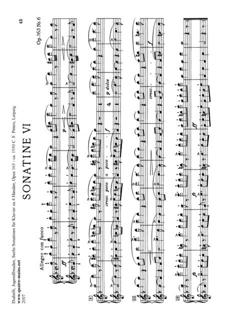 Diabelli - 6 Sonatinas on 5 Notes Opus 163 No 6 - Primo