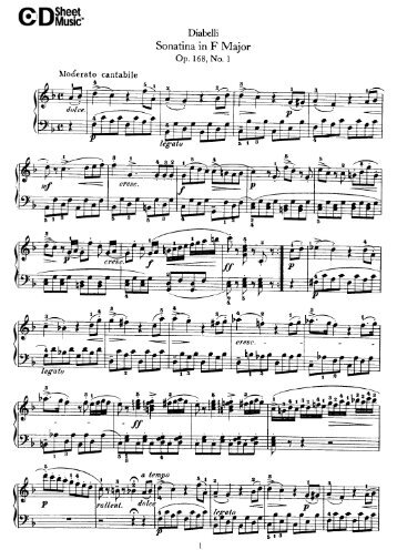 Diabelli - Sonatinas Op 168 No 1 - 7 (34P