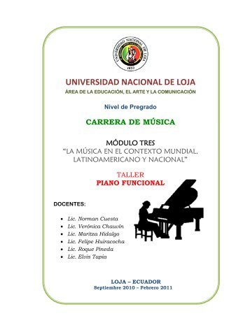 piano funcional nivel 1 - Universidad Nacional de Loja