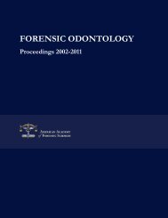 FORENSIC ODONTOLOGY Proceedings 2002-2011 - Bio Medical ...