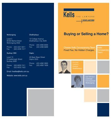 Fixed Fee Conveyancing Brochure - Kells The Lawyers