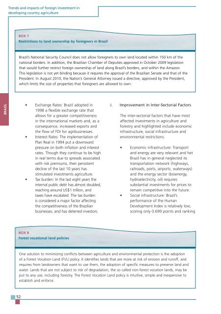 TRENDS AND IMPACTS OF FOREIGN INVESTMENT IN DEVELOPING COUNTRY AGRICULTURE