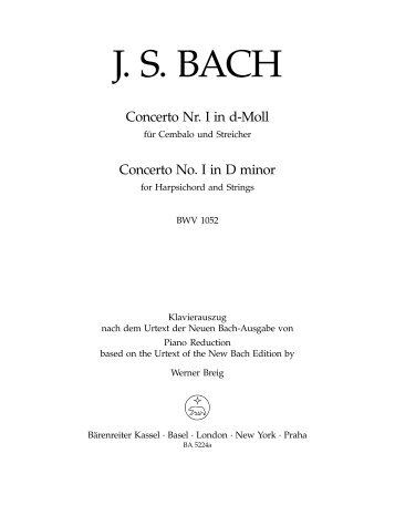 J. S. BACH - Clarius Audi