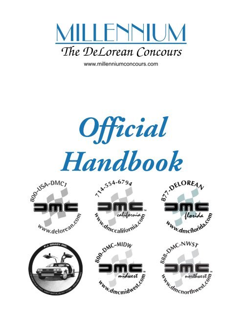 DeLorean Millennium Concours Handbook