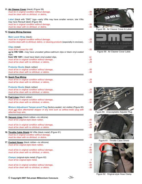 DeLorean Millennium Concours Handbook