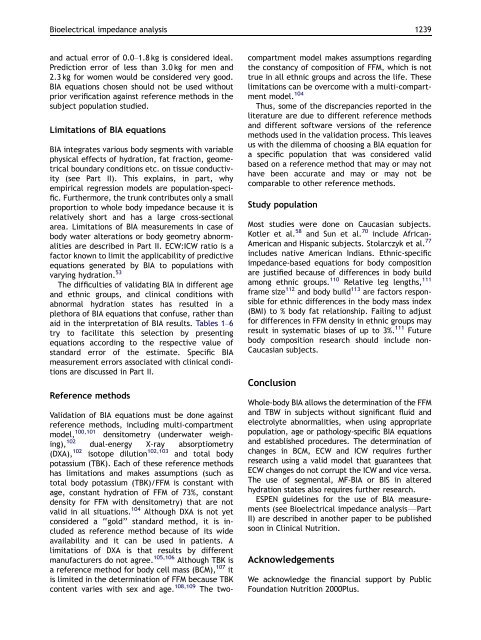 Bioelectrical impedance analysisFpart I: review of principles ... - espen