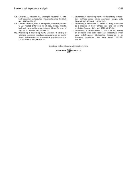 Bioelectrical impedance analysisFpart I: review of principles ... - espen