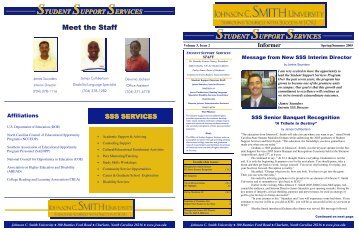 SSS Newsletter 6-14-05.pub - Johnson C. Smith University