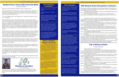 SSS Newsletter 6-14-05.pub - Johnson C. Smith University