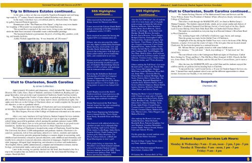 SSS Newsletter 6-14-05.pub - Johnson C. Smith University